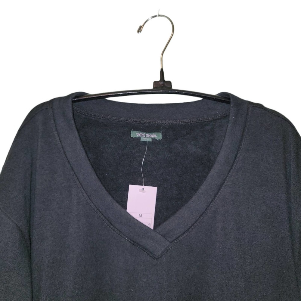 NWT Wild Fable Little Black Dress Midi Casual Beachy Lounge Sz Medium - Picture 3 of 4